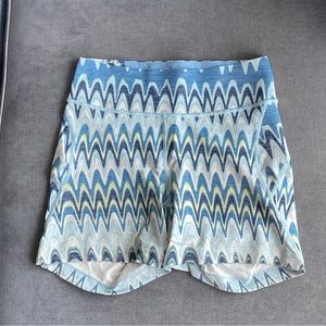 Outdoor Voices - Blue Green Print Bike Short - Size M
